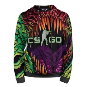 Мужская толстовка 3D с принтом CS GO Huper beast в городе Новоалтайск, 100% полиэстер | двухслойный капюшон со шнурком для регулировки, мягкие манжеты на рукавах и по низу толстовки, спереди карман-кенгуру с мягким внутренним слоем. | counter strike | cs | cs go | hyper beast | skine | кс го | оружие | скин