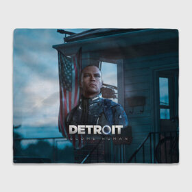 Плед 3D с принтом Detroit: Become Human - Markus в городе Новоалтайск, 100% полиэстер | закругленные углы, все края обработаны. Ткань не мнется и не растягивается | connor | cyberlife | deviant | ps4 | rk800 |  detroit: become human | детроит | детроит: стать человеком | игры | коннор | пиратs | эксклюзив