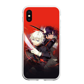 Чехол для iPhone XS Max матовый с принтом Shinya & Guren в городе Новоалтайск, Силикон | Область печати: задняя сторона чехла, без боковых панелей | Тематика изображения на принте: owari no seraph | seraph of the end | последний серафим