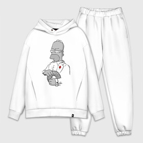 Мужской костюм хлопок OVERSIZE с принтом Дон Гомер в городе Новоалтайск,  |  | homer | mafia | simpson | simpsons | гомер симпсон | мафия | пончик | пончики