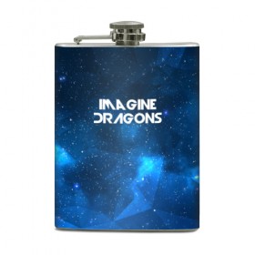 Фляга с принтом Imagine Dragons в городе Новоалтайск, металлический корпус | емкость 0,22 л, размер 125 х 94 мм. Виниловая наклейка запечатывается полностью | Тематика изображения на принте: космос | рок