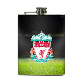 Фляга с принтом LIVERPOOL в городе Новоалтайск, металлический корпус | емкость 0,22 л, размер 125 х 94 мм. Виниловая наклейка запечатывается полностью | football | soccer | ливерпуль