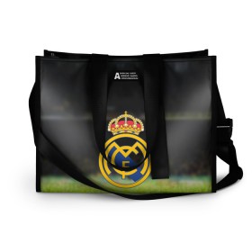 Сумка-шоппер 3D с принтом REAL MADRID в городе Новоалтайск, 100% полиэстер | застегивается на металлическую кнопку; внутренний карман застегивается на молнию. Стенки укреплены специальным мягким материалом, чтобы защитить содержимое от несильных ударов
 | football | soccer | реал мадрид