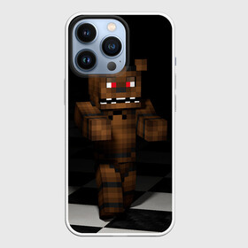Чехол для iPhone 13 Pro с принтом Фредди FNAF в майнкрафт. в городе Новоалтайск,  |  | Тематика изображения на принте: freddy | фнаф | фредди