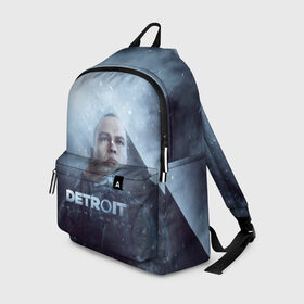 Рюкзак 3D с принтом Detroit become human в городе Новоалтайск, 100% полиэстер | лямки с регулируемой длиной, сверху петелька, чтобы рюкзак можно было повесить на вешалку. Основное отделение закрывается на молнию, как и внешний карман. Внутри два дополнительных кармана, один из которых закрывается на молнию. По бокам два дополнительных кармашка | dbh | detroit | gamer