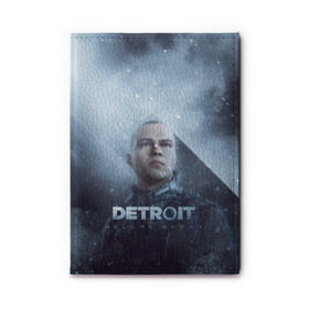 Обложка для автодокументов с принтом Detroit become human в городе Новоалтайск, натуральная кожа |  размер 19,9*13 см; внутри 4 больших “конверта” для документов и один маленький отдел — туда идеально встанут права | Тематика изображения на принте: dbh | detroit | gamer