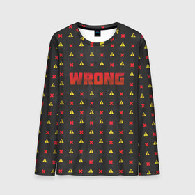 Мужской лонгслив 3D с принтом Wrong|Назар в городе Новоалтайск, 100% полиэстер | длинные рукава, круглый вырез горловины, полуприлегающий силуэт | назар вотяков | обладает | русский рэп