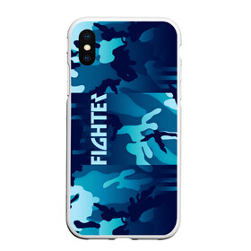 Чехол для iPhone XS Max матовый с принтом FIGHTER в городе Новоалтайск, Силикон | Область печати: задняя сторона чехла, без боковых панелей | fighter | боец | спортсмен