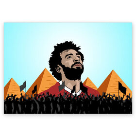 Поздравительная открытка с принтом Salah Egypt в городе Новоалтайск, 100% бумага | плотность бумаги 280 г/м2, матовая, на обратной стороне линовка и место для марки
 | Тематика изображения на принте: liverpool | mohamed | mohammed | salah | ливерпуль | мохамед | мохаммед | салах