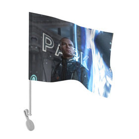 Флаг для автомобиля с принтом Markus. Detroit: Become Human в городе Новоалтайск, 100% полиэстер | Размер: 30*21 см | 2038 | android | connor | dbh | detroit | future | gamer | human | kara | markus | андроид | будущее | детройт | детройтстатьчеловеком | игра | кара | конор | маркус | человек