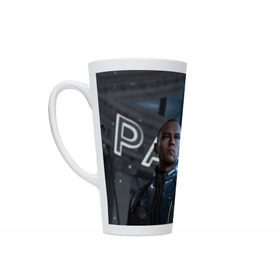 Кружка Латте с принтом Markus. Detroit: Become Human в городе Новоалтайск, Белая керамика | Объем 480 мл; Высота 150 мм; Диаметр 90 мм | 2038 | android | connor | dbh | detroit | future | gamer | human | kara | markus | андроид | будущее | детройт | детройтстатьчеловеком | игра | кара | конор | маркус | человек