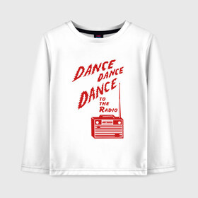 Детский лонгслив хлопок с принтом Dance to the radio в городе Новоалтайск, 100% хлопок | круглый вырез горловины, полуприлегающий силуэт, длина до линии бедер | division | joy | бернард самнер | восьмидесятых | готик | группа | дарквэйв | джой | дивижн | иэн кёртис | музыка | музыканты | панк | панкрок | питер хук | пост | постпанк | рок | стивен моррис