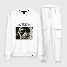 Женский костюм хлопок с принтом Joy Division в городе Новоалтайск, 100% хлопок | на свитшоте круглая горловина, мягкая резинка по низу. Брюки заужены к низу, на них два вида карманов: два 