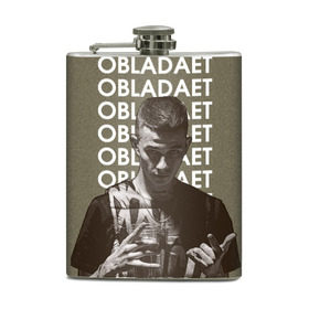 Фляга с принтом NEW RAP|OBLADAET в городе Новоалтайск, металлический корпус | емкость 0,22 л, размер 125 х 94 мм. Виниловая наклейка запечатывается полностью | Тематика изображения на принте: назар вотяков | обладает | русский рэп