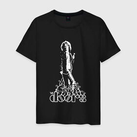Мужская футболка хлопок с принтом The Doors в городе Новоалтайск, 100% хлопок | прямой крой, круглый вырез горловины, длина до линии бедер, слегка спущенное плечо. | jim morrison | группа | двери | джим моррисон | дорз | дорс | зе дорс