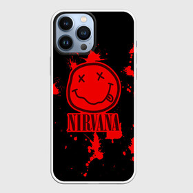 Чехол для iPhone 13 Pro Max с принтом Nirvana в городе Новоалтайск,  |  | Тематика изображения на принте: cobain | kurt | nevermino | nirvana | альтернативный | гранж | грол | группа | дональд | кобейн | курт | музыка | надпись | нервана | нирвана | новоселич | певец | рок | смайл | смайлик | солист