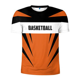 Мужская футболка 3D спортивная с принтом Basketball в городе Новоалтайск, 100% полиэстер с улучшенными характеристиками | приталенный силуэт, круглая горловина, широкие плечи, сужается к линии бедра | basketball | nba | sport | баскет | баскетбол | бол | борьба | игра | линии | надпись | нба | полосы | россии | россия | рф | сборная | символ | состязание | спорт | стритбол | фиба | флаг