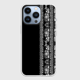 Чехол для iPhone 13 Pro с принтом Узор на чёрном в городе Новоалтайск,  |  | Тематика изображения на принте: бандана | кружево | татуировка | узор | узоры