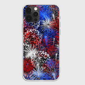 Чехол для iPhone 12 Pro Max с принтом Салют в городе Новоалтайск, Силикон |  | Тематика изображения на принте: 12 июня | firework | белый | день россии | красный | патриот | праздник | россия | синий | фейерверк