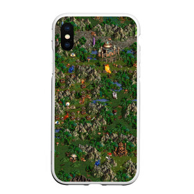 Чехол для iPhone XS Max матовый с принтом heroes of might and magic в городе Новоалтайск, Силикон | Область печати: задняя сторона чехла, без боковых панелей | Тематика изображения на принте: heroes of might and magic | homm | homm3 | might | игра | игры | карта