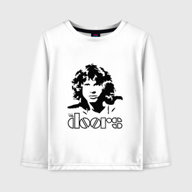 Детский лонгслив хлопок с принтом The Doors в городе Новоалтайск, 100% хлопок | круглый вырез горловины, полуприлегающий силуэт, длина до линии бедер | Тематика изображения на принте: jim morrison | группа | двери | джим моррисон | дорз | дорс | зе дорс