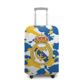 Чехол для чемодана 3D с принтом Real Madrid в городе Новоалтайск, 86% полиэфир, 14% спандекс | двустороннее нанесение принта, прорези для ручек и колес | football | logo | real madrid | spain | sport | арт | испания | камуфляж | лига | лого | милитари | реал | спорт | текстура | фк | футбол | футбольный клуб | эмблема