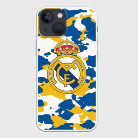 Чехол для iPhone 13 mini с принтом Real Madrid в городе Новоалтайск,  |  | football | logo | real madrid | spain | sport | арт | испания | камуфляж | лига | лого | милитари | реал | спорт | текстура | фк | футбол | футбольный клуб | эмблема