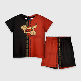 Детский костюм с шортами 3D с принтом NBA. Chicago bulls в городе Новоалтайск,  |  | basketball | chicago | chicago bulls | chicago buls | chikago | nba | баскетбол | буллз | буллс | бык | нба | чикаго буллз | чикаго буллс