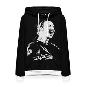 Женская толстовка 3D с принтом Zlatan Ibrahimovic в городе Новоалтайск, 100% полиэстер  | двухслойный капюшон со шнурком для регулировки, мягкие манжеты на рукавах и по низу толстовки, спереди карман-кенгуру с мягким внутренним слоем. | football | златан ибрагимович | игрок | сборная швеции | футбол | футболист