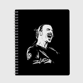 Тетрадь с принтом Zlatan Ibrahimovic в городе Новоалтайск, 100% бумага | 48 листов, плотность листов — 60 г/м2, плотность картонной обложки — 250 г/м2. Листы скреплены сбоку удобной пружинной спиралью. Уголки страниц и обложки скругленные. Цвет линий — светло-серый
 | Тематика изображения на принте: football | златан ибрагимович | игрок | сборная швеции | футбол | футболист