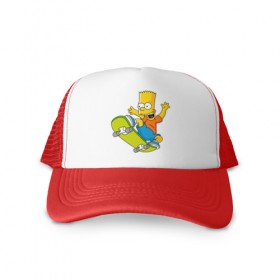Кепка тракер с сеткой с принтом Bart Simpson в городе Новоалтайск, трикотажное полотно; задняя часть — сетка | длинный козырек, универсальный размер, пластиковая застежка | Тематика изображения на принте: bart | family | homer | lisa | school | simpsons | springfield | анимация | барт | гомер | желтый | комедия | лентяй | лиза | мардж | мульт | мультфильм | мэгги | отец | пончик | ребенок | родители | семья | сериал | симпсоны | смех