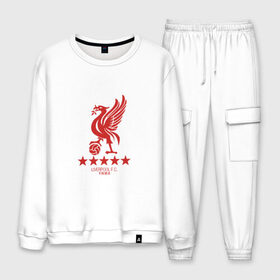 Мужской костюм хлопок с принтом Liverpool FC в городе Новоалтайск, 100% хлопок | на свитшоте круглая горловина, мягкая резинка по низу. Брюки заужены к низу, на них два вида карманов: два “обычных” по бокам и два объемных, с клапанами, расположенные ниже линии бедра. Брюки с мягкой трикотажной резинкой на поясе и по низу штанин. В поясе для дополнительного комфорта — широкие завязки | liverpool | ливерпуль | лига чемпионов | спорт | футбол | чемпионат