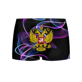 Мужские трусы 3D с принтом RUSSIA в городе Новоалтайск, 50% хлопок, 50% полиэстер | классическая посадка, на поясе мягкая тканевая резинка | abstraction | grunge | russia | sport | абстракция | герб | краска | русский | символика рф | спорт | спортивный | триколор | униформа | форма | я русский