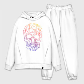 Мужской костюм хлопок OVERSIZE с принтом The Skull (Fade) в городе Новоалтайск,  |  | 0x000000123 | fade | skull | градиент | лето | череп