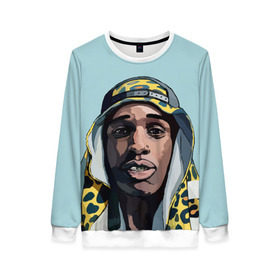 Женский свитшот 3D с принтом ASAP Rocky в городе Новоалтайск, 100% полиэстер с мягким внутренним слоем | круглый вырез горловины, мягкая резинка на манжетах и поясе, свободная посадка по фигуре | aap | asap | asaprocky | explicit | mayers | rakim | rakimmayers | rocky | testing | worldwide | асап | майерс | откровенный | раким | ракиммайерс | роки | рокки | эйсап | эйсэп