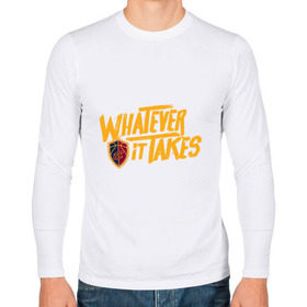 Мужской лонгслив хлопок с принтом Cavaliers - Whatever it Takes в городе Новоалтайск, 100% хлопок |  | Тематика изображения на принте: basketbal | cleveland cavaliers | nba | баскетбол | кливленд кавальерс | нба