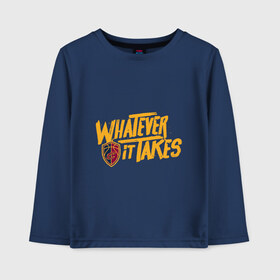 Детский лонгслив хлопок с принтом Cavaliers - Whatever it Takes в городе Новоалтайск, 100% хлопок | круглый вырез горловины, полуприлегающий силуэт, длина до линии бедер | basketbal | cleveland cavaliers | nba | баскетбол | кливленд кавальерс | нба