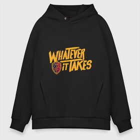 Мужское худи Oversize хлопок с принтом Cavaliers - Whatever it Takes в городе Новоалтайск, френч-терри — 70% хлопок, 30% полиэстер. Мягкий теплый начес внутри —100% хлопок | боковые карманы, эластичные манжеты и нижняя кромка, капюшон на магнитной кнопке | basketbal | cleveland cavaliers | nba | баскетбол | кливленд кавальерс | нба