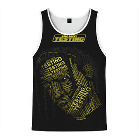 Мужская майка 3D с принтом Asap Rocky Testing в городе Новоалтайск, 100% полиэстер | круглая горловина, приталенный силуэт, длина до линии бедра. Пройма и горловина окантованы тонкой бейкой | aap | asap | mob | rap | rep | rocky | testing | асап | музыка | реп | тестин | тестинг