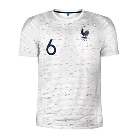 Мужская футболка 3D спортивная с принтом Pogba away 2018 WC в городе Новоалтайск, 100% полиэстер с улучшенными характеристиками | приталенный силуэт, круглая горловина, широкие плечи, сужается к линии бедра | mu | paul | pogba | манчестер юнайтед | мю | погба | форма