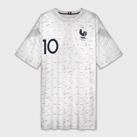 Платье-футболка 3D с принтом Mbappe away WC 2018 в городе Новоалтайск,  |  | Тематика изображения на принте: confederation | cup | euro | france | world | европы | килиан | конфедераций | кубок | мбаппе | мира | франция | чемпионат