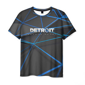 Мужская футболка 3D с принтом Detroit:become human в городе Новоалтайск, 100% полиэфир | прямой крой, круглый вырез горловины, длина до линии бедер | connor | cyberlife | detroit become human | deviant | kara | markus | ps4 | rk800 |  detroit: become human | детроит | детроит: стать человеком | игры | кара | коннор | конор | кэра | маркус | пиратs | эксклюзив