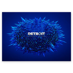 Поздравительная открытка с принтом Detroit:become human в городе Новоалтайск, 100% бумага | плотность бумаги 280 г/м2, матовая, на обратной стороне линовка и место для марки
 | connor | cyberlife | detroit become human | deviant | kara | markus | ps4 | rk800 |  detroit: become human | детроит | детроит: стать человеком | игры | кара | коннор | конор | кэра | маркус | пиратs | эксклюзив
