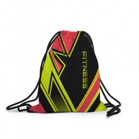 Рюкзак-мешок 3D с принтом Fitness в городе Новоалтайск, 100% полиэстер | плотность ткани — 200 г/м2, размер — 35 х 45 см; лямки — толстые шнурки, застежка на шнуровке, без карманов и подкладки | 