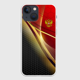 Чехол для iPhone 13 mini с принтом RUSSIA SPORT: Red and Black. в городе Новоалтайск,  |  | abstract | design | geometry | hexagon | red and black | russia | sport | texture | абстракция | геометрия | герб | дизайн | патриот | патриотизм | россия | русский | соты | спорт | текстура | шестиугольники