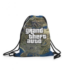 Рюкзак-мешок 3D с принтом GTA в городе Новоалтайск, 100% полиэстер | плотность ткани — 200 г/м2, размер — 35 х 45 см; лямки — толстые шнурки, застежка на шнуровке, без карманов и подкладки | city | game | grand theft auto | gta | igromania | vice city | игромания | игры