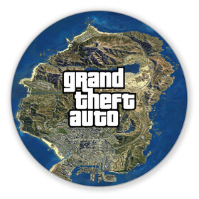 Коврик для мышки круглый с принтом GTA в городе Новоалтайск, резина и полиэстер | круглая форма, изображение наносится на всю лицевую часть | city | game | grand theft auto | gta | igromania | vice city | игромания | игры