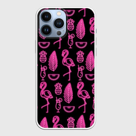 Чехол для iPhone 13 Pro Max с принтом Светящийся фламинго в городе Новоалтайск,  |  | африка | крылья | мода | прикольные | природа | птица | розовый | фламинго | цвет | яркие