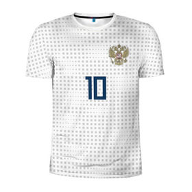Мужская футболка 3D спортивная с принтом Smolov away WC 2018 в городе Новоалтайск, 100% полиэстер с улучшенными характеристиками | приталенный силуэт, круглая горловина, широкие плечи, сужается к линии бедра | Тематика изображения на принте: championship | cup | fedor | russia | smolov | world | мира | мундиаль | россия | смолов | фёдор | чемпионат