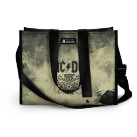 Сумка-шоппер 3D с принтом AC DC в городе Новоалтайск, 100% полиэстер | застегивается на металлическую кнопку; внутренний карман застегивается на молнию. Стенки укреплены специальным мягким материалом, чтобы защитить содержимое от несильных ударов
 | ac dc | acdc | acdc ас дс | австралийская | ангус янг | асдс | блюз | группа | крис слэйд | метал | молния | музыка | музыканты | певцы | рок | рок н ролл | стиви янг | хард | хардрок | эксл роуз